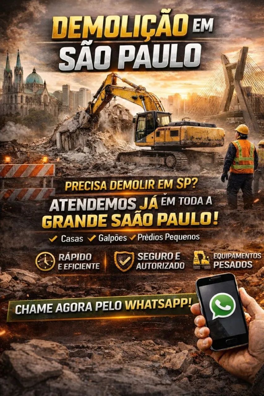 DEMOLIÇÃO PROFISSIONAL EM SÃO PAULO - RÁPIDO, SEGURO E EFICIENTE