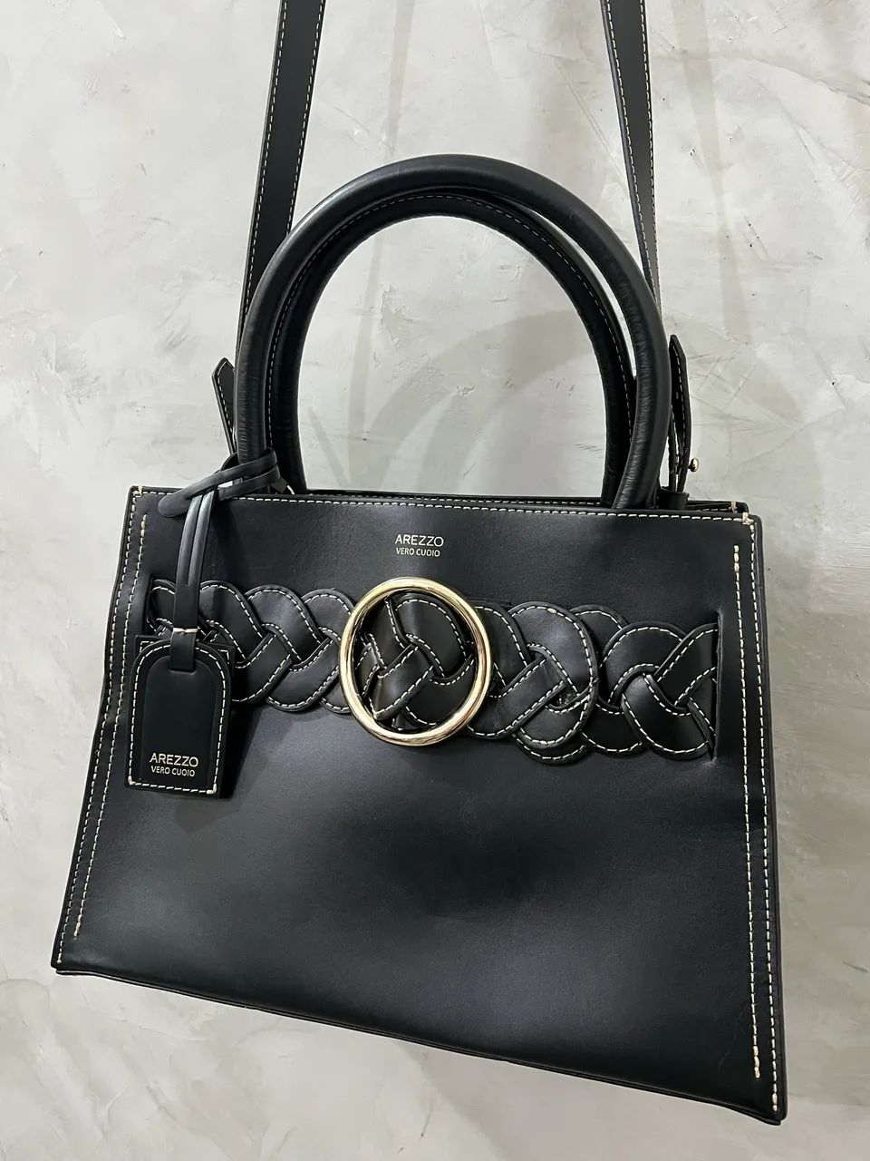 BOLSA AREZZO NOVA COURO LEGÍTIMO 