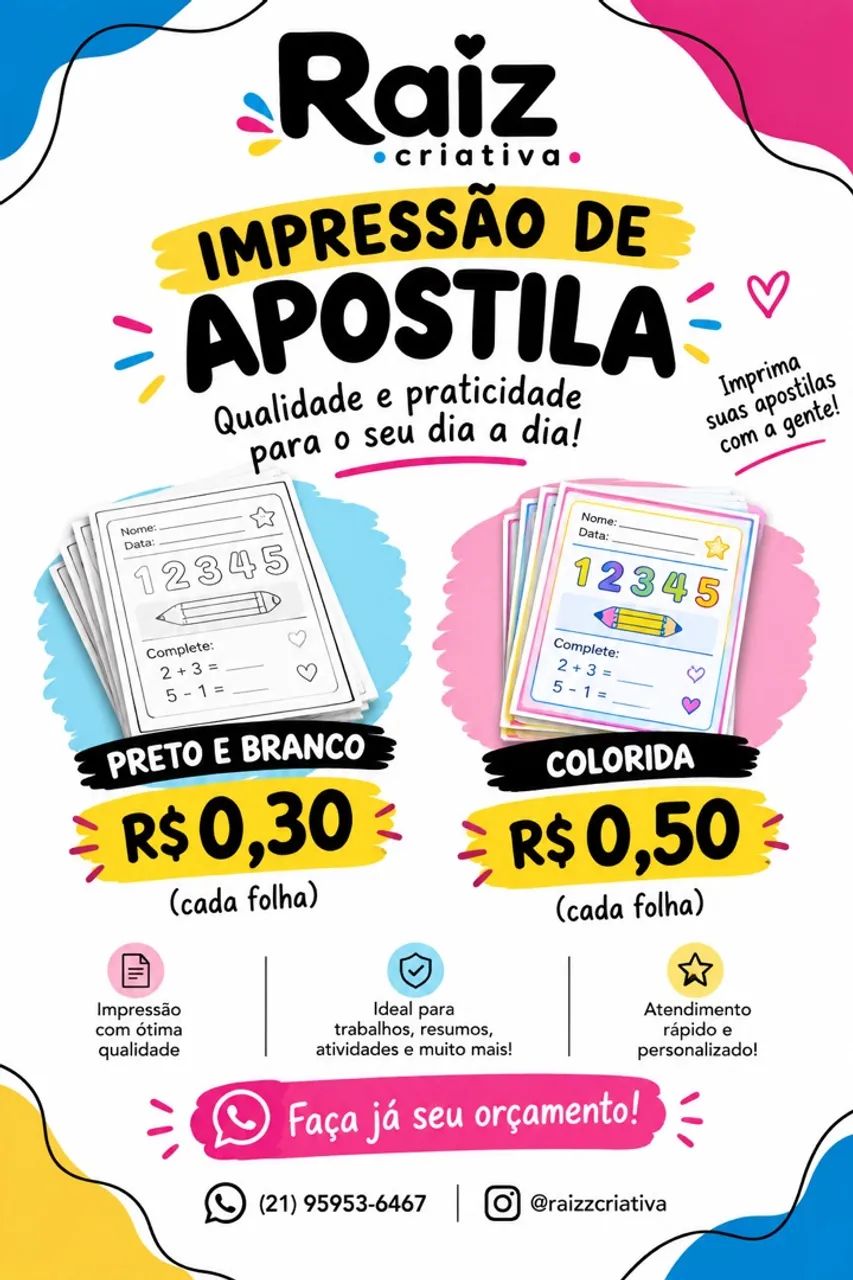 Impressão de apostila 