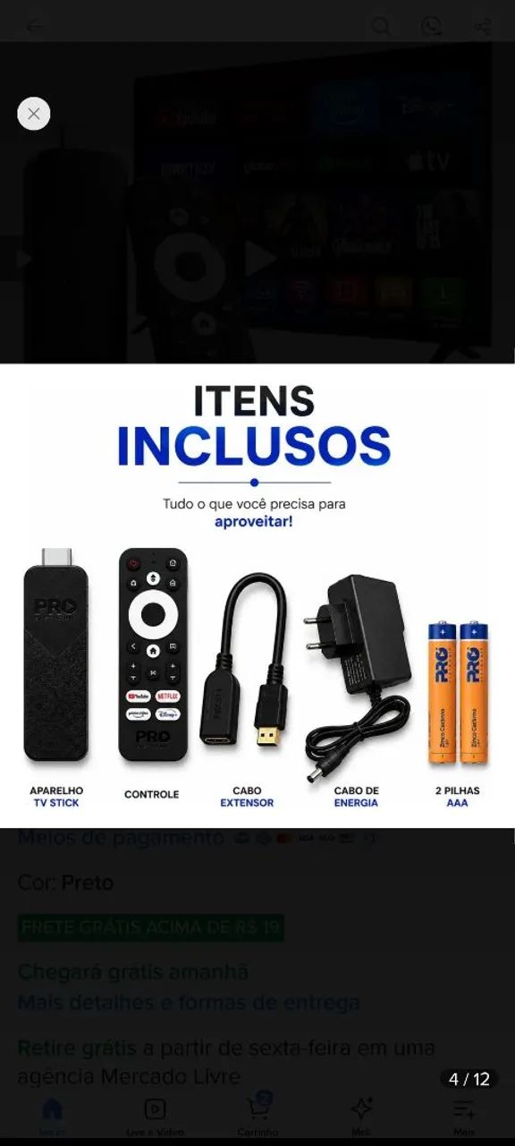 TV Stick Pro 4K Android Proeletronic PROSK1000 - Foto 2