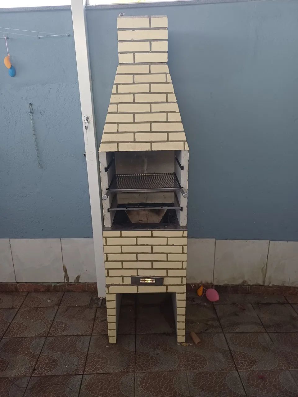Churrasqueira pré-moldada 60cm. Tijolinho amarelo - c/grelha e acamento de INOX - Foto 5