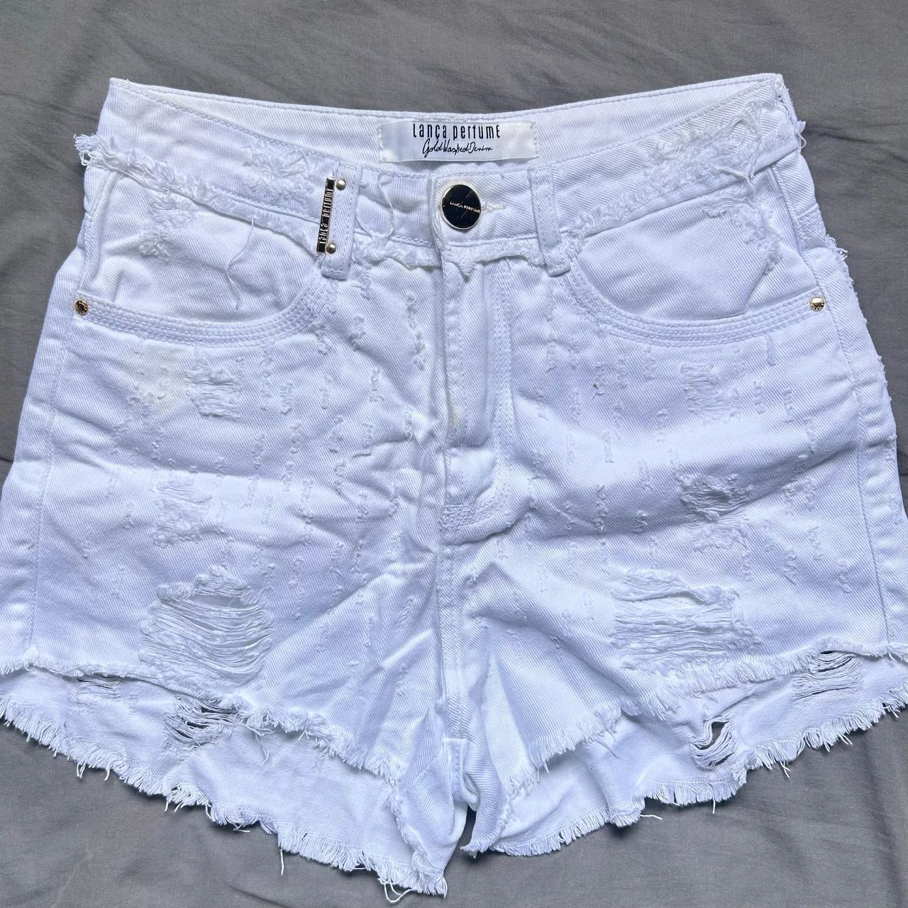 Bermuda Lança Perfume jeans Branca 34