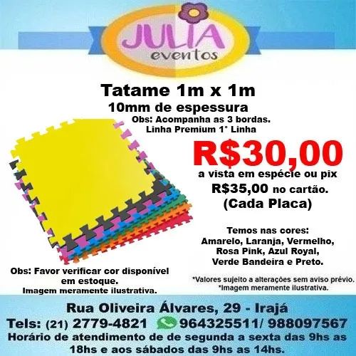 Tatame Tapete Eva 1m x 1m Temos de varias espessuras Ler anuncio - Foto 2