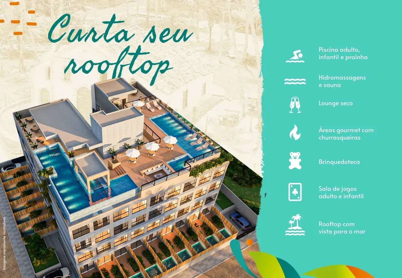 PRAIA DOS CARNEIROS - FLAT 25 m² A 50 m do mar com lazer completo e próx. ao parque aquáti - Foto 11