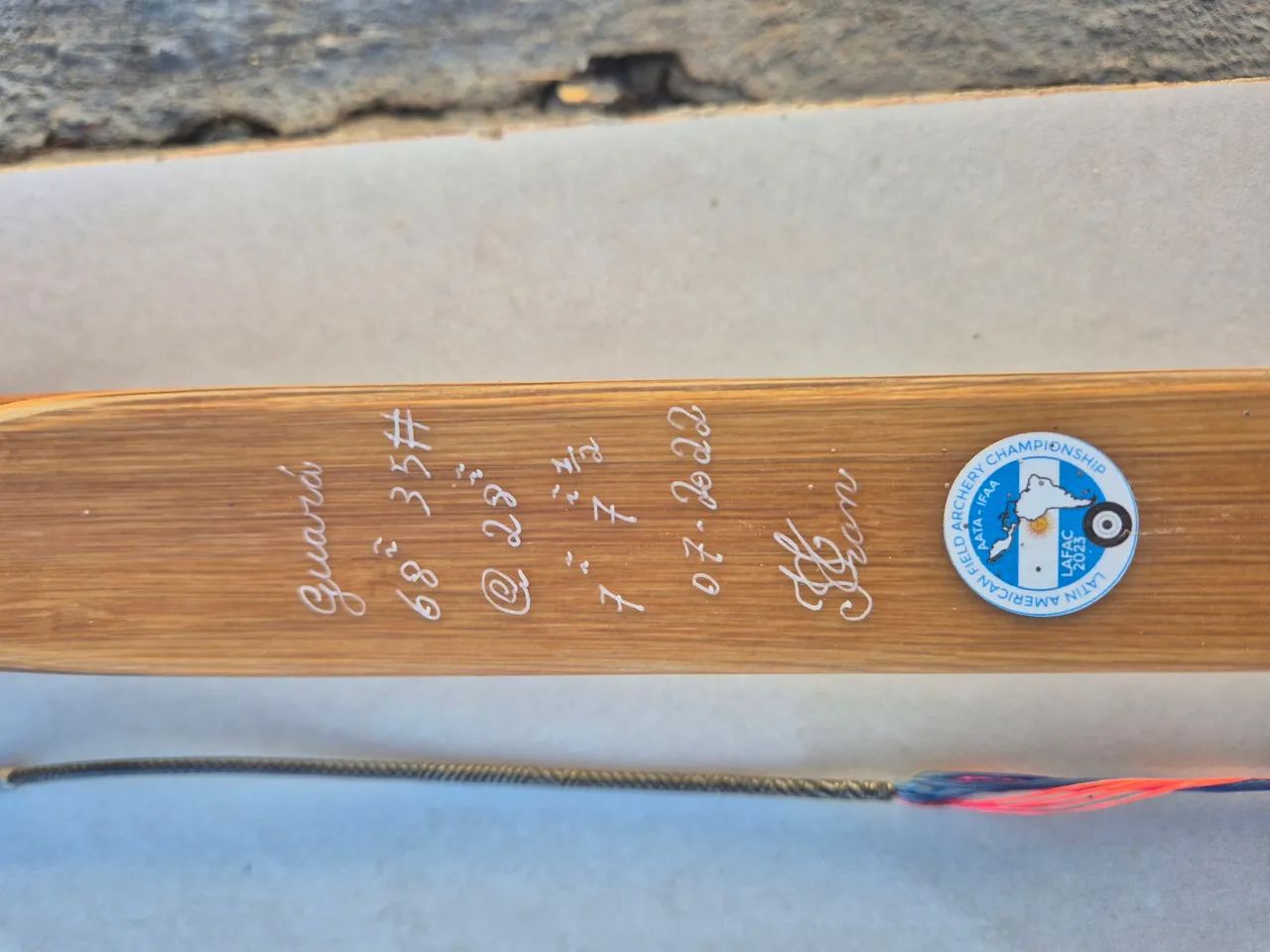 Arco longbow para competição 