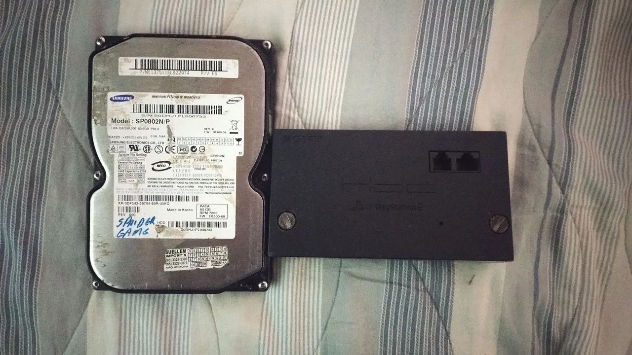 Modem e HD interno PS2 fat 