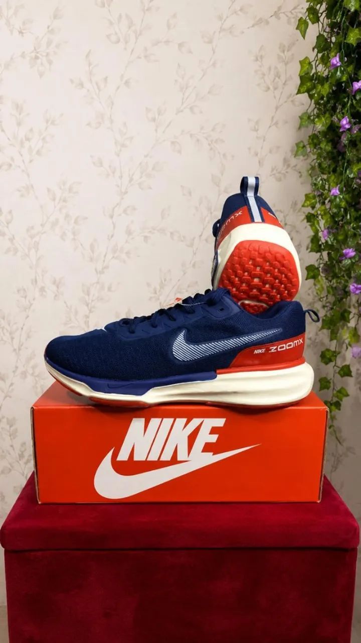 Tênis Nike ZoomX Invincible Run 3 Azul e Vermelho - Pronta Entrega