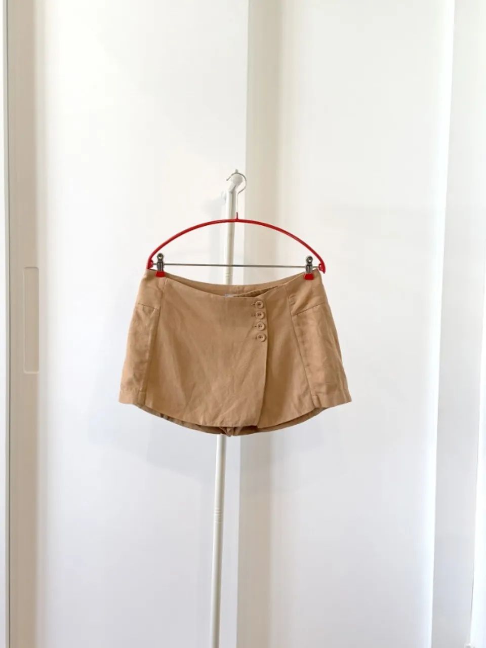 Short Animale linho caramelo 40