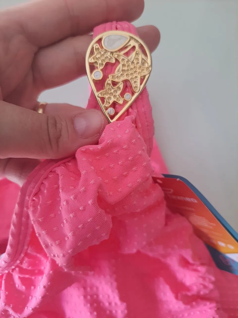 Maiô rosa M novo, com etiqueta 