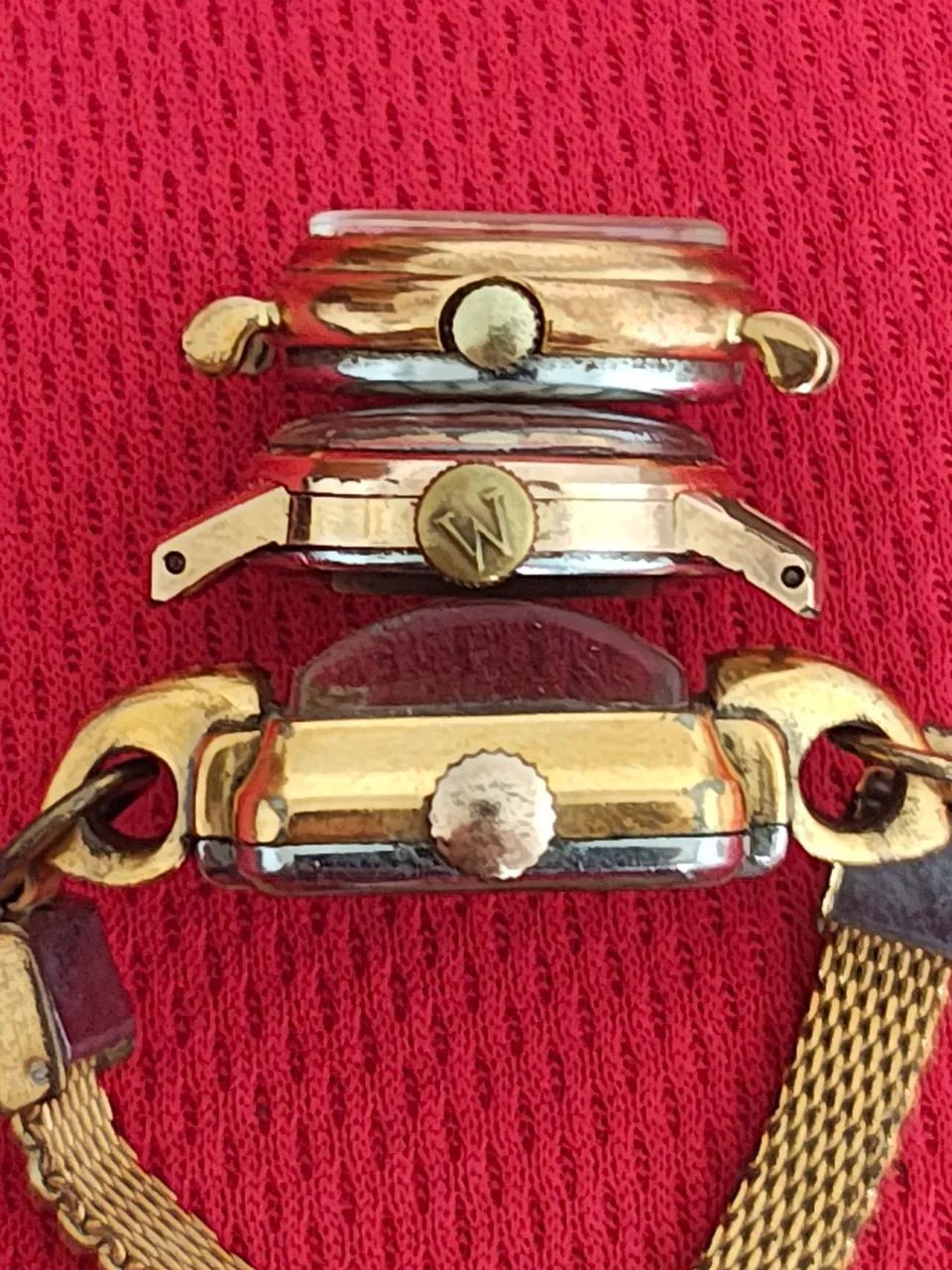 Lote 3 Relogios Vintage Waltham Cauny Technos Plaquê Suíços  - Foto 5