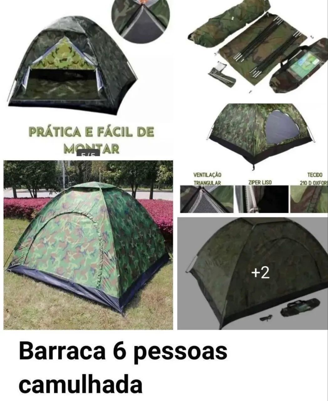 Barraca nova, lacrada, p/06 pessoas 