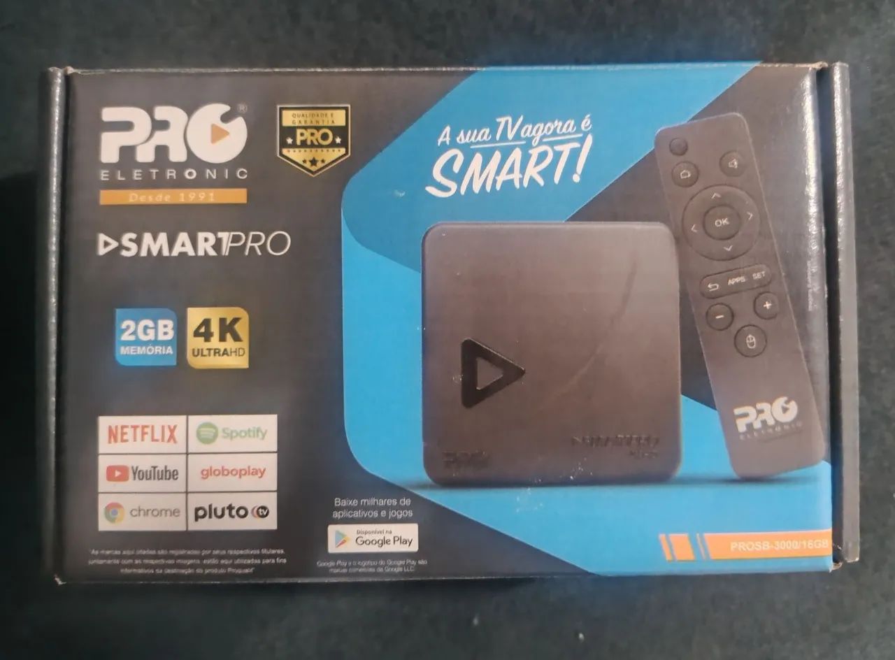 Aparelho SMART TV PRO ELETRONIC para transformar TV em SMART.