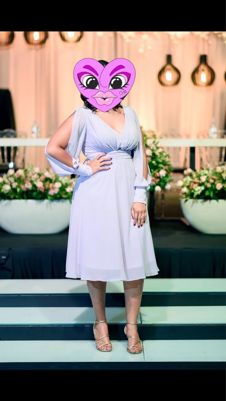 Vestido lavanda mídi - Foto 3