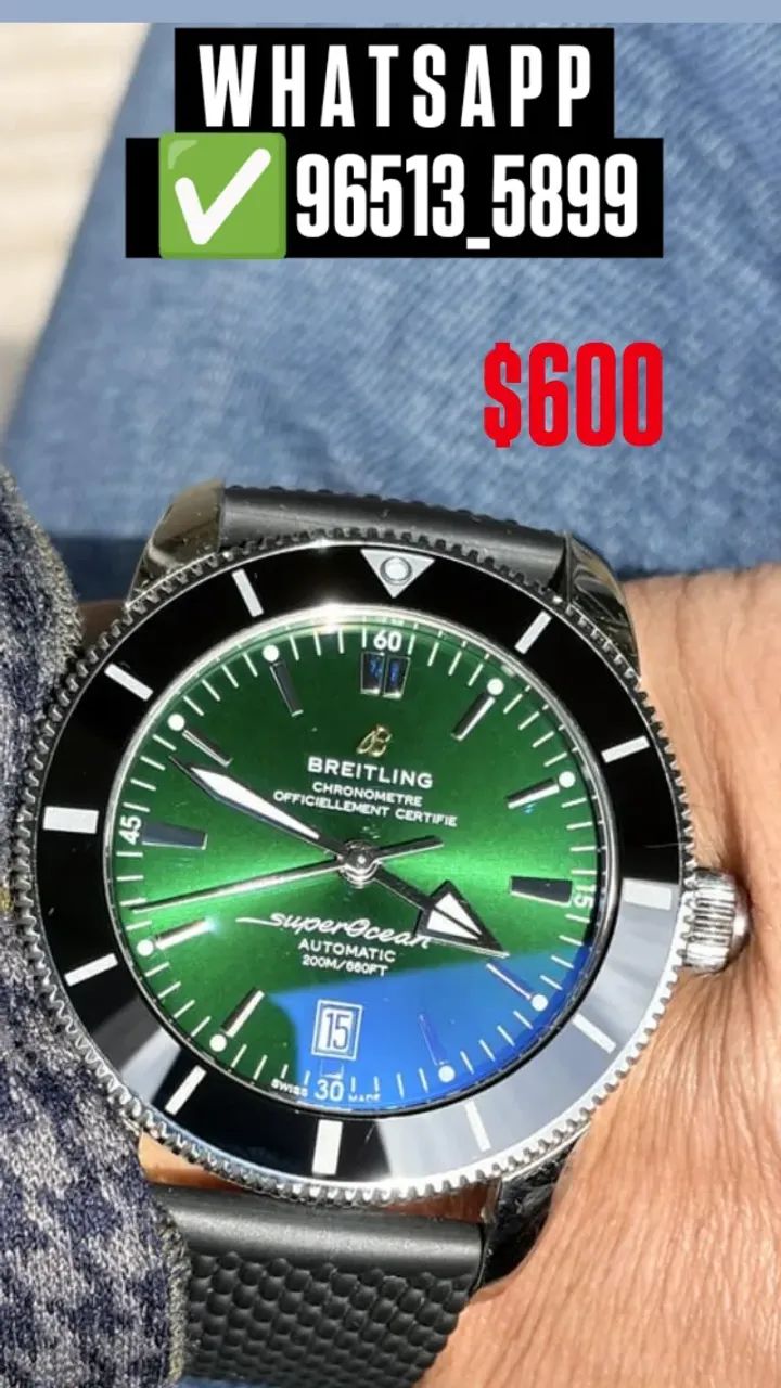 Relógio Breitling Super Ocean Mostrador Verde Automático  - Foto 2