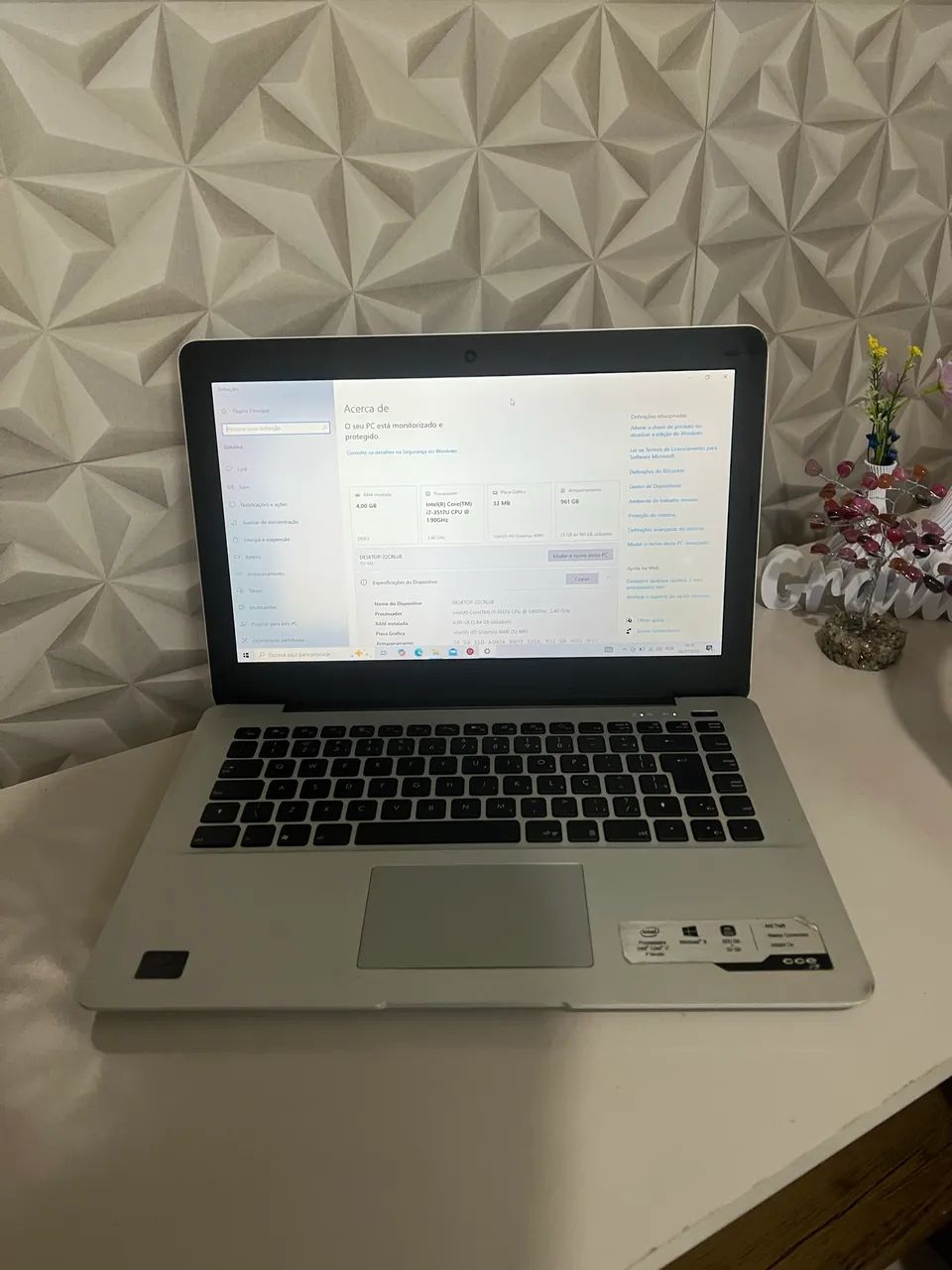 NOTEBOOK WIN - Intel Core i7 | SSD + HD | R$ 630,00