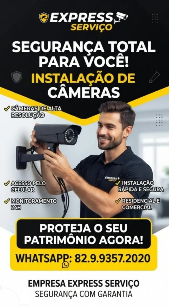INSTALAÇÃO DE CÂMERAS COM SEGURANÇA 