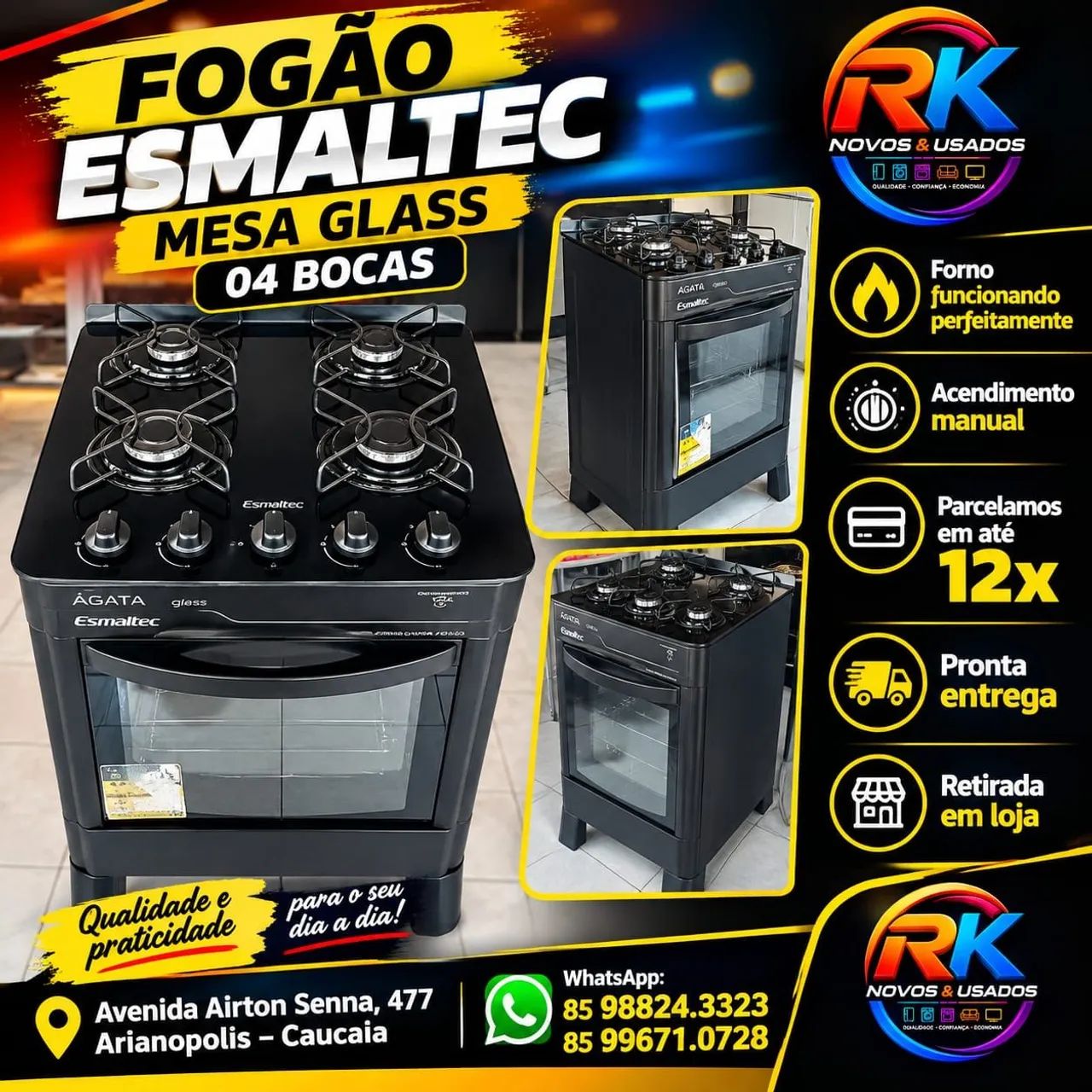 Fogão Esmaltec  4 bocas