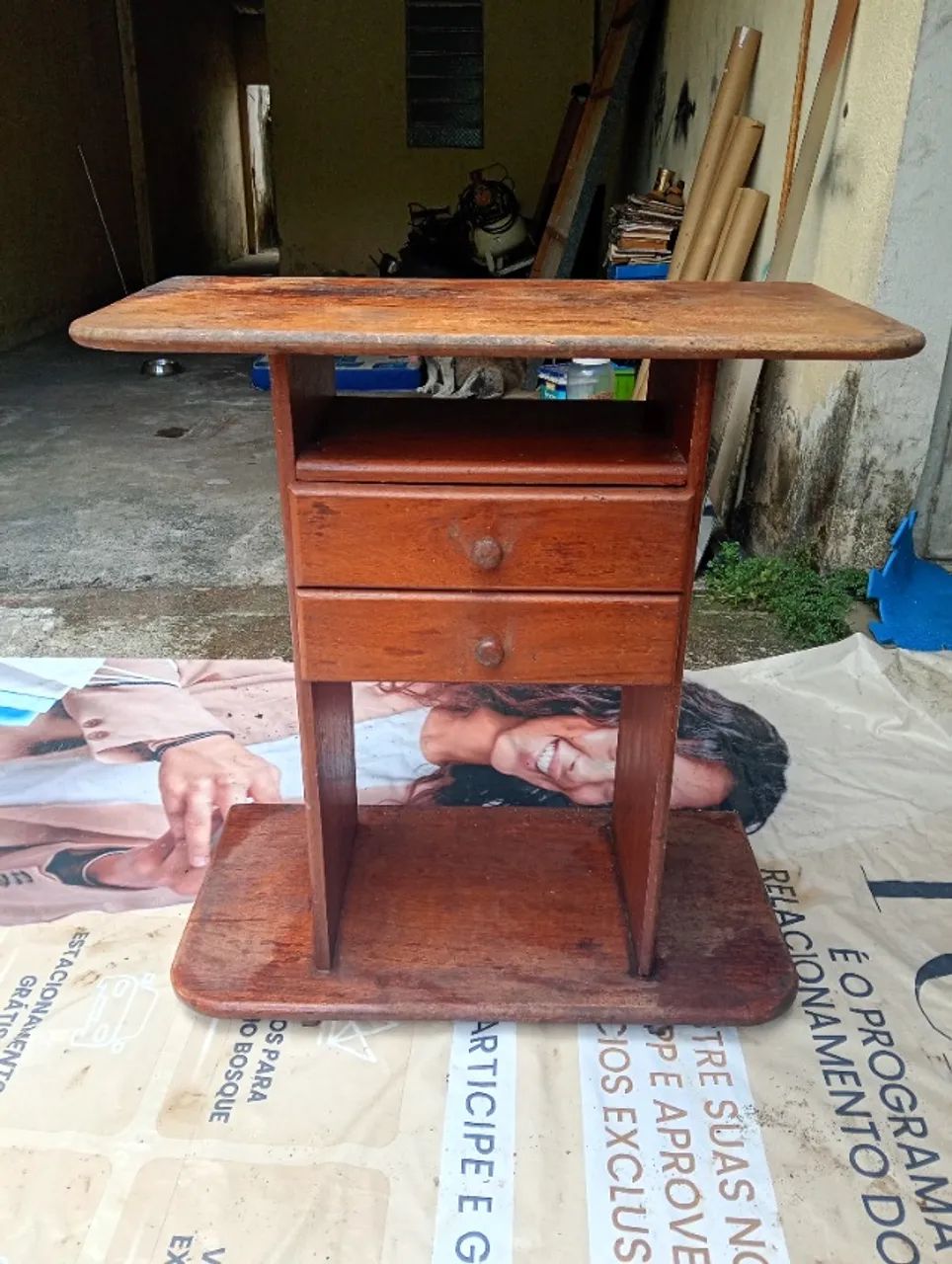 MESA DE APOIO EM ANGELIM EM PEDRA. - Foto 2