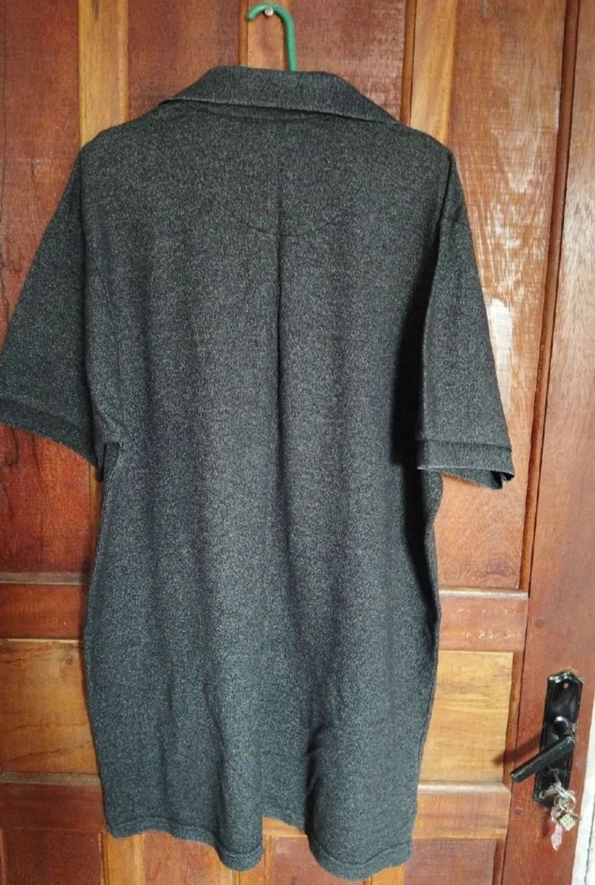 camisa polo masculina cinza - Foto 3
