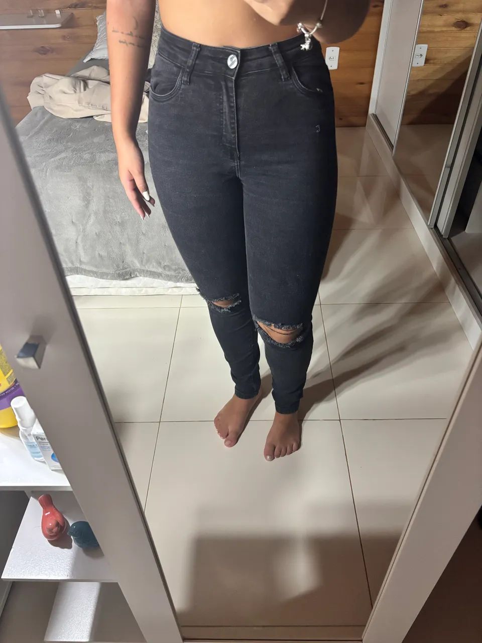 Calça Jeans Preta