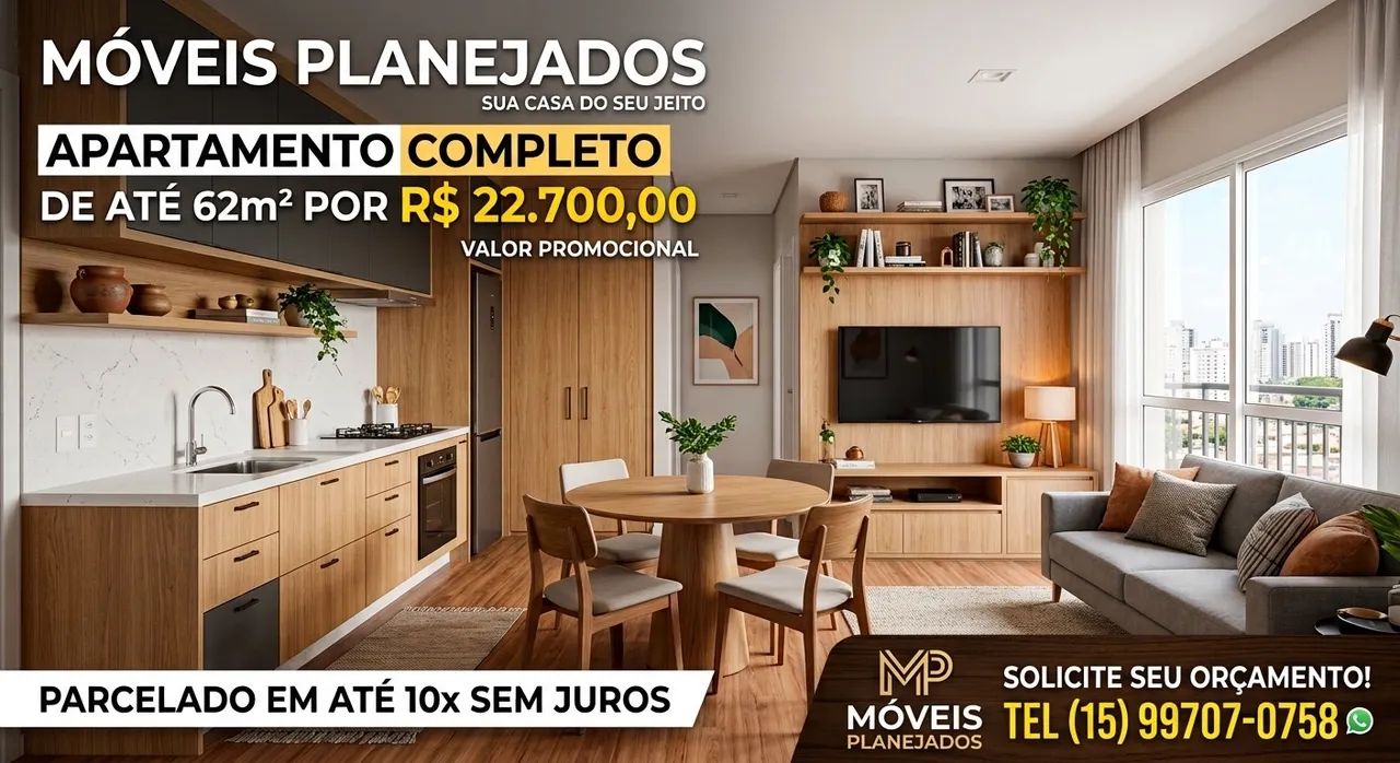 apto completo móveis planejados 