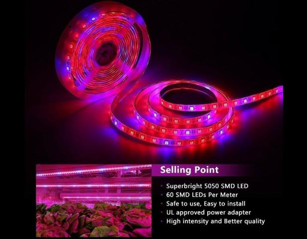 COD-CP325 1 Metro Fita Led Full Spectrum Indoor Grow 7red 1blue Cultivo Aquario - Foto 2