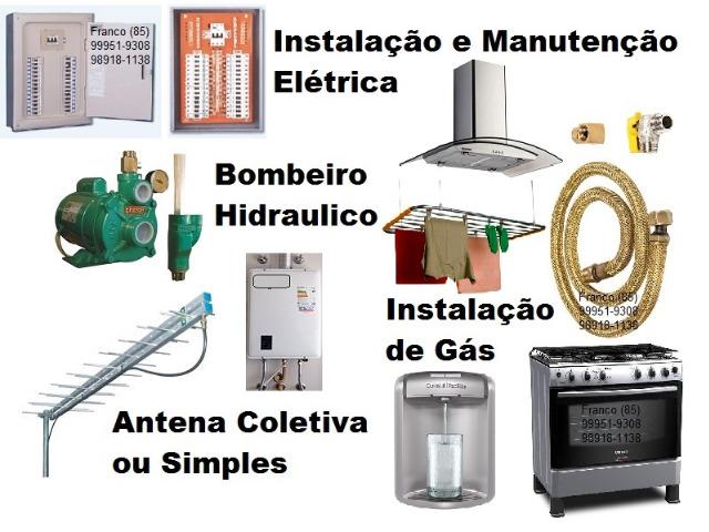 Serviços Especializados em Elétrica, Bombeiro, Antena de TV Coletiva e Tubulação de Gás