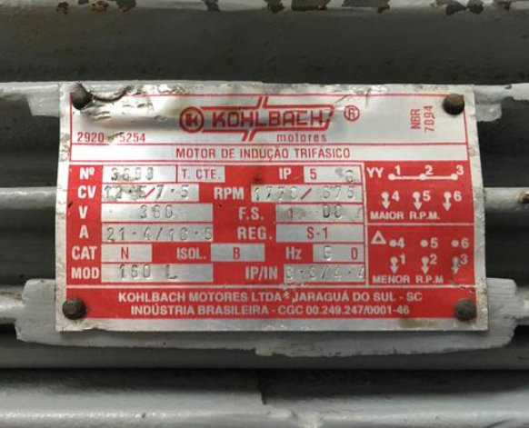 Motor elétrico de duas velocidades 12,5cv/7,5cv - Foto 3