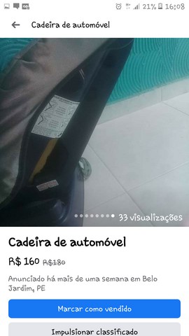 Cadeira Infantil Veiculo