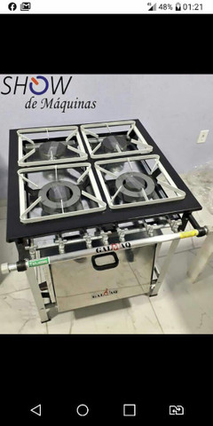 OPORTUNIDADE ÚNICA !! Fogão industrial 4 bocas com forno