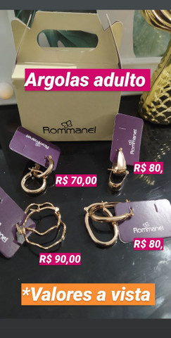 Brincos rommanel ver valores nas fotos