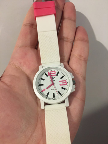 Relógio Adidas Branco C/ Rosa