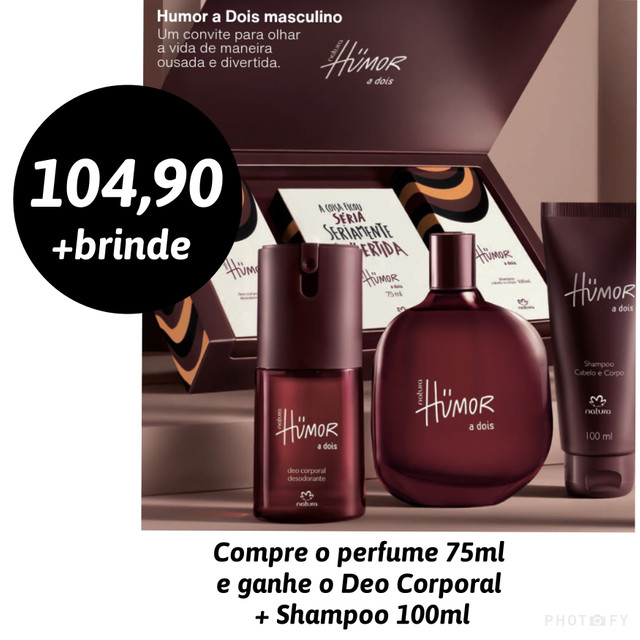 Perfume Natura Humor a Dois com Brindes