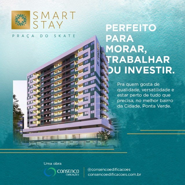 Smart Stay Praça do Skate. 2/4 Suíte e Varanda Perfeito Para Morar Trabalhar.