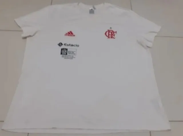 Camisa Oficial Flamengo adidas Basquete Branca Climalite 3xl
