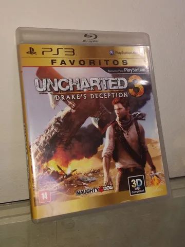 Jogo Uncharted 3 Drake's Deception Favoritos PS3 Mídia Física