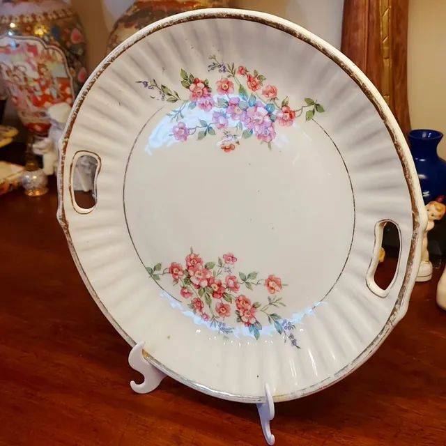 Antigo prato de bolo - Foto 5