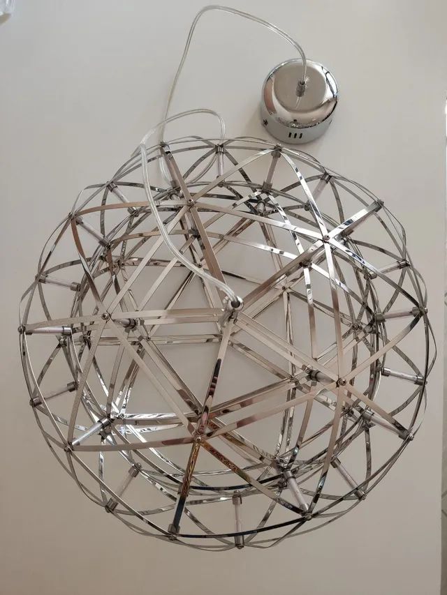 Lustre luminária de led em formato redondo  - Foto 4