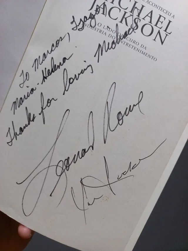 Livro Autografado por pai de Michael Jackson