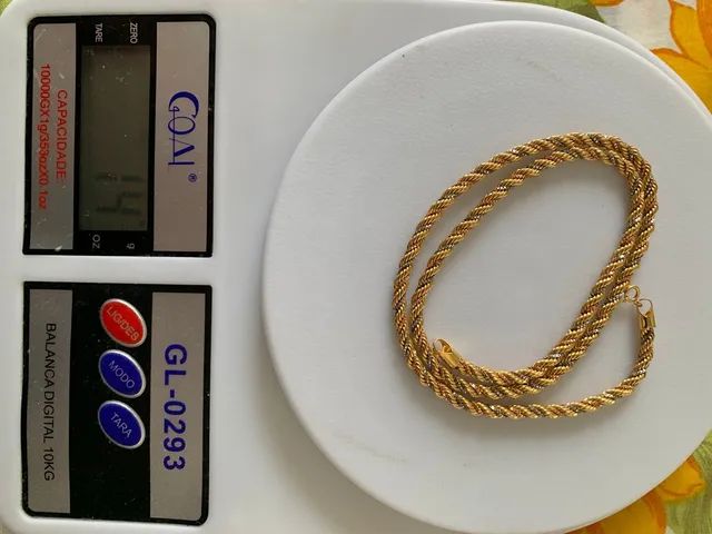 Corrente de ouro - cordão três cores 18k - Foto 3