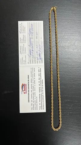 Corrente de ouro - cordão três cores 18k