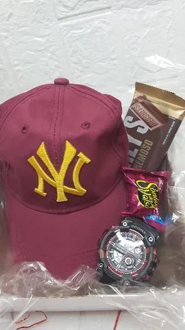 Kit Presente Dia Dos Namorados Chapeu Relogio Chocolate