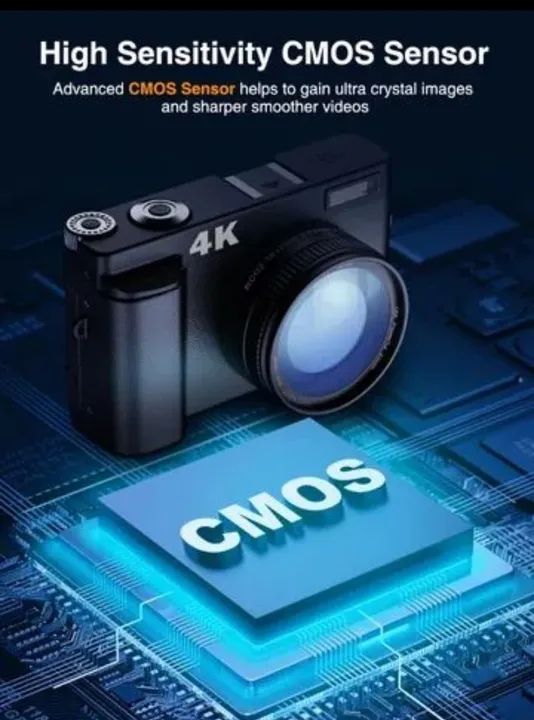 Camera Fotografica 4k e Filmadora Melcan Webcam vídeo vlog live streem  - Foto 4