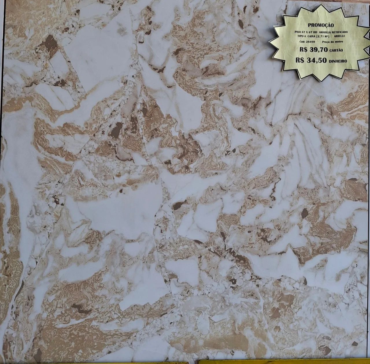 Piso tipo A 67x67 HD Amarilis Retificado - Arielle