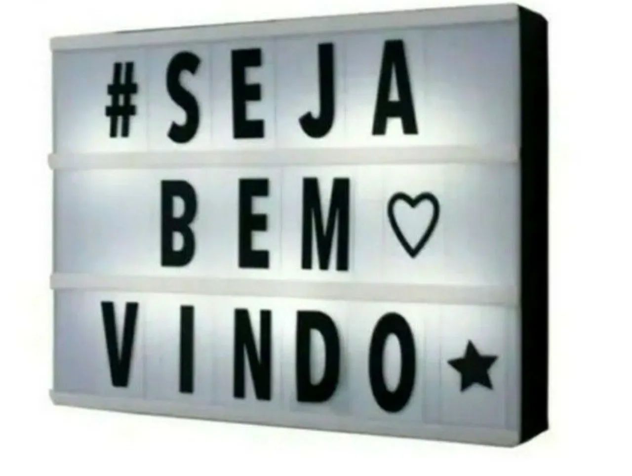 Luminária led Tam G (letras /números/ símbolos)