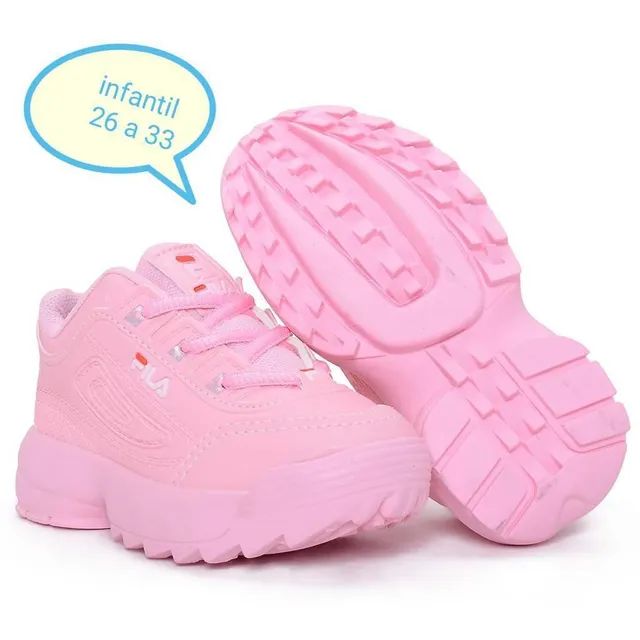 Tenis da outlet fila infantil rosa