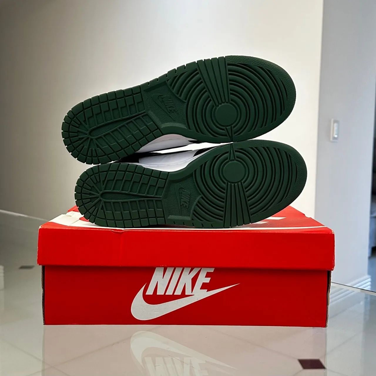 Tênis Nike Dunk High Noble Green Verde e Branco Original - Foto 5