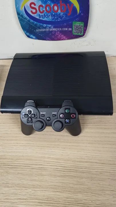 PS3 super slim, acesso a 3000 jogos, garantia 