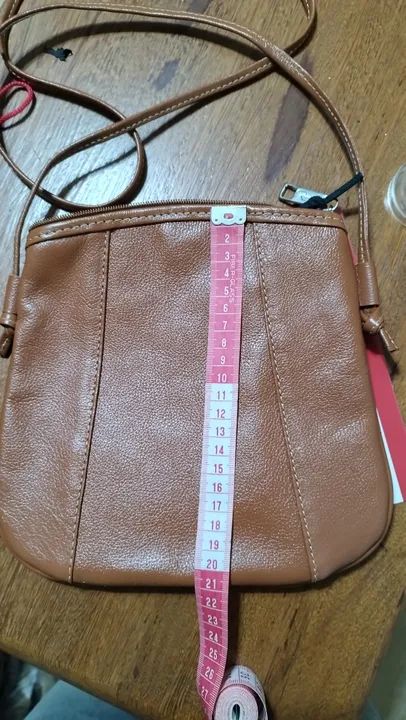 Bolsa de couro legítimo marrom - Foto 2