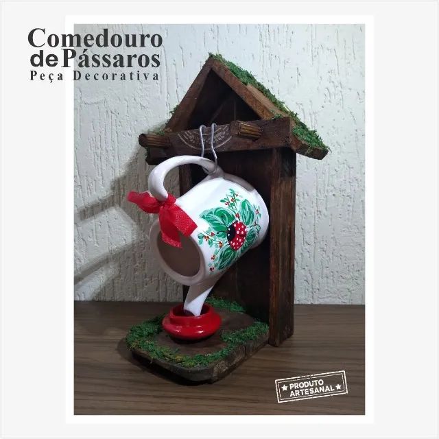 Comedouro de Pássaros - Peça Decorativa - Foto 3